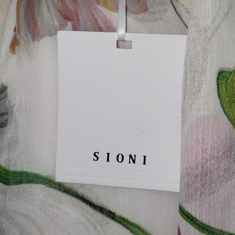 NWT SIONI Floral Halter Top Small - Picture 7 of 12